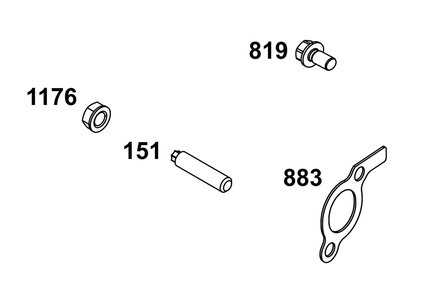 Exhaust Group Diagram and Parts List for 386447-0441-G1 200000 - 399999 Briggs and Stratton Engine